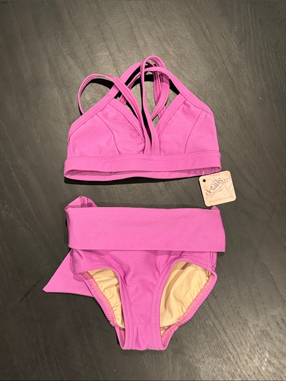 Girls' Pink Two-Piece Matching Swim Set